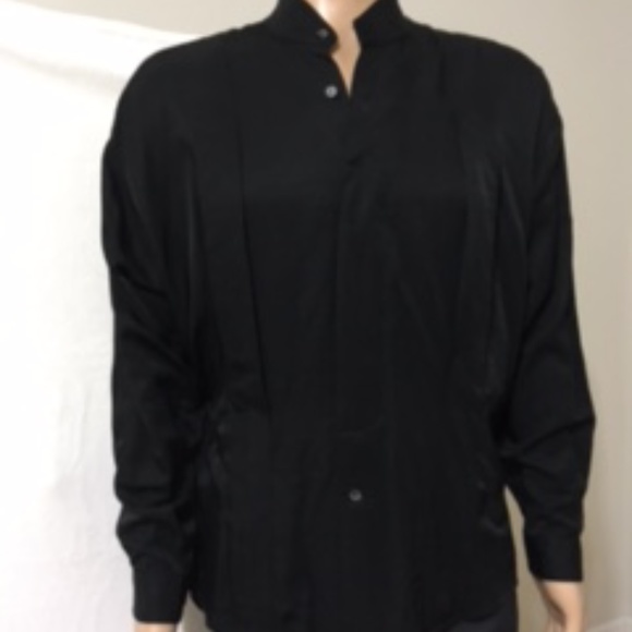 NWOT - Z.Cavaricci,Long Sleeve Button Down Shirt,Black, L - Picture 2 of 9